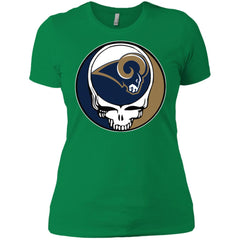 Los Angeles Rams Grateful Dead Steal Your Face Football Nfl Shirts Women Cotton T-Shirt Women Cotton T-Shirt - parenttees