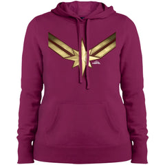 Captain Marvel Gleaming Chest Logo Women Hooded Sweatshirt Women Hooded Sweatshirt - parenttees