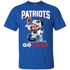 Go Pats - New England Patriots Super Bowl 2019 Mickey Mouse Football Nfl Men Cotton T-Shirt Men Cotton T-Shirt - parenttees