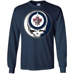 Winnipeg Jets Grateful Dead Steal Your Face Hockey Nhl Shirts Men Long Sleeve Shirt