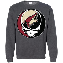 Arizona Coyotes Grateful Dead Steal Your Face Hockey Nhl Shirts Crewneck Pullover Sweatshirt Crewneck Pullover Sweatshirt - parenttees