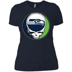 Seattle Seahawks Grateful Dead Steal Your Face Football Nfl Shirts Women Cotton T-Shirt Women Cotton T-Shirt - parenttees