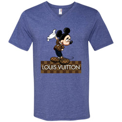 Louis Vuitton Mickey T-shirt Men V-Neck T-Shirt