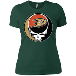 Anaheim Ducks Grateful Dead Steal Your Face Hockey Nhl Shirts Women Cotton T-Shirt