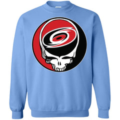 Carolina Hurricanes Grateful Dead Steal Your Face Hockey Nhl Shirts Crewneck Pullover Sweatshirt Crewneck Pullover Sweatshirt - parenttees