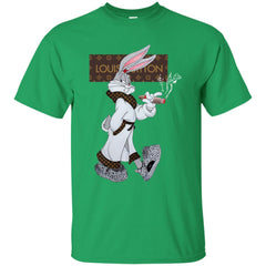 Louis Vuitton Rabbit Smoking Shirt Men Cotton T-Shirt Men Cotton T-Shirt - parenttees