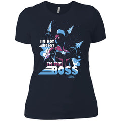 Captain Marvel I'm The Boss Space Blue Red Women Cotton T-Shirt Women Cotton T-Shirt - parenttees