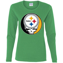 Pittsburgh Steelers Grateful Dead Steal Your Face Football Nfl Shirts Women Long Sleeve Shirt Women Long Sleeve Shirt - parenttees