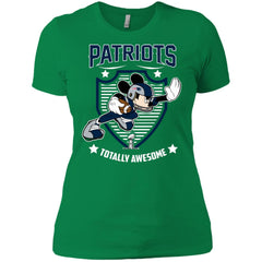 Nfl – New England Patriots Totally Awesome Mickey Mouse Super Bowl 2019 Football Women Cotton T-Shirt Women Cotton T-Shirt - parenttees