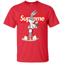 Supreme Rabbit Smoking T-shirt Men Cotton T-Shirt Men Cotton T-Shirt - parenttees