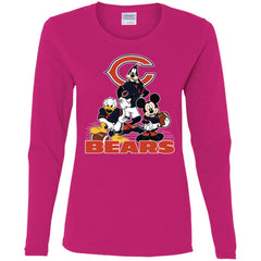 Mickey Mouse Chicago Bears American Football Nfl Sports Shirt Women Long Sleeve Shirt Women Long Sleeve Shirt - parenttees