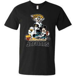 Mickey Mouse Jacksonville Jaguar American Football Nfl Sports Shirt Men V-Neck T-Shirt