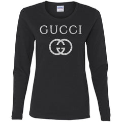 Vintage Gucci Logo Inspired Women Long Sleeve Shirt Women Long Sleeve Shirt - parenttees