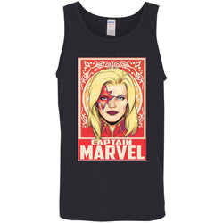 Captain Marvel Ornament Men Cotton Tank