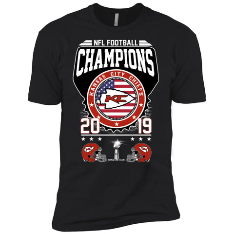 Nfl – Football Champions Kansas City Chiefs Super Bowl 2019 Men Short Sleeve T-Shirt Black / X-Small Men Short Sleeve T-Shirt - parenttees