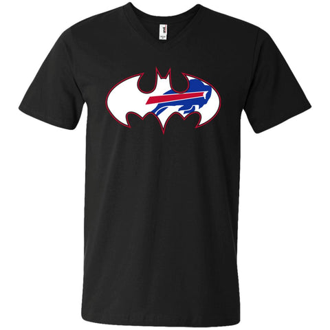 We Are The Buffalo Bills Batman Nfl Mashup Men V-Neck T-Shirt Black / S Men V-Neck T-Shirt - parenttees