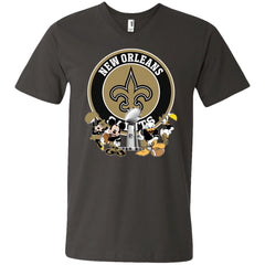 Nfl – New Orleans Saints Super Bowl 2019 Mickey Mouse Minnie Mouse Donald Duck Daisy Duck Football Men V-Neck T-Shirt Men V-Neck T-Shirt - parenttees