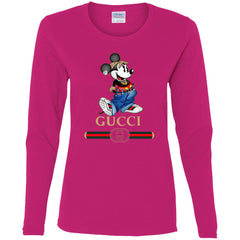 Gucci T-shirt Mouse Mickey Cartoon T-shirt Women Long Sleeve Shirt Women Long Sleeve Shirt - parenttees