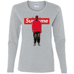 Supreme Deadpool Hiphop T-shirt Women Long Sleeve Shirt