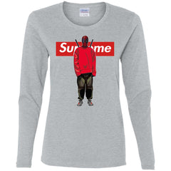 Supreme Deadpool Hiphop T-shirt Women Long Sleeve Shirt Women Long Sleeve Shirt - parenttees