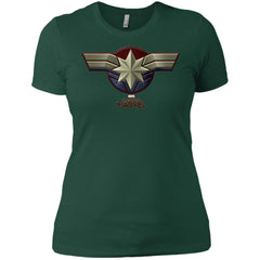 Marvel Captain Marvel Movie Chest Symbol Women Cotton T-Shirt Women Cotton T-Shirt - parenttees