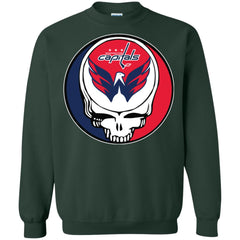 Washington Capitals Grateful Dead Steal Your Face Hockey Nhl Shirts Crewneck Pullover Sweatshirt Crewneck Pullover Sweatshirt - parenttees