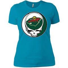 Minnesota Wild Grateful Dead Steal Your Face Hockey Nhl Shirts Women Cotton T-Shirt Women Cotton T-Shirt - parenttees