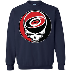 Carolina Hurricanes Grateful Dead Steal Your Face Hockey Nhl Shirts Crewneck Pullover Sweatshirt