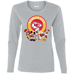 Nfl – Kansas City Chiefs Super Bowl 2019 Mickey Mouse Minnie Mouse Donald Duck Daisy Duck Football Women Long Sleeve Shirt