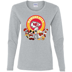 Nfl – Kansas City Chiefs Super Bowl 2019 Mickey Mouse Minnie Mouse Donald Duck Daisy Duck Football Women Long Sleeve Shirt Women Long Sleeve Shirt - parenttees