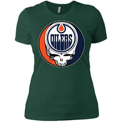 Edmonton Oilers Grateful Dead Steal Your Face Hockey Nhl Shirts Women Cotton T-Shirt