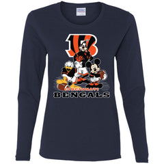 Mickey Mouse Cincinnati Bengals American Football Nfl Sports Shirt Women Long Sleeve Shirt Women Long Sleeve Shirt - parenttees