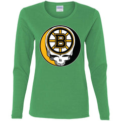 Boston Bruins Grateful Dead Steal Your Face Hockey Nhl Shirts Women Long Sleeve Shirt Women Long Sleeve Shirt - parenttees