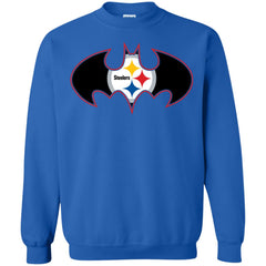 We Are The Pittsburgh Steelers Batman Nfl Mashup Crewneck Pullover Sweatshirt Crewneck Pullover Sweatshirt - parenttees