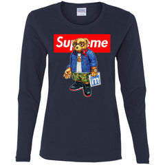 Supreme Bear Style Music T-shirt Women Long Sleeve Shirt Women Long Sleeve Shirt - parenttees