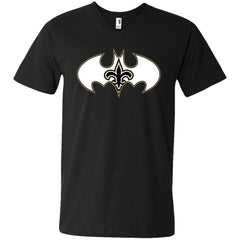 We Are The New Orleans Saints Batman Nfl Mashup Men V-Neck T-Shirt Men V-Neck T-Shirt - parenttees