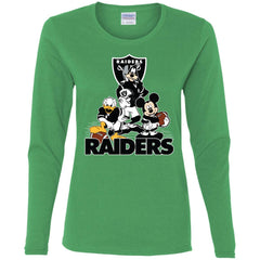 Mickey Mouse Oakland Raiders American Football Nfl Sports Shirt Women Long Sleeve Shirt Women Long Sleeve Shirt - parenttees