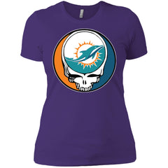 Miami Dolphins Grateful Dead Steal Your Face Football Nfl Shirts Women Cotton T-Shirt Women Cotton T-Shirt - parenttees