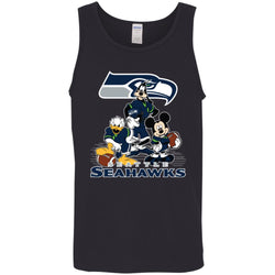 Mickey Mouse Seattle Seahawks American Football Nfl Sports Shirt Men Cotton Tank