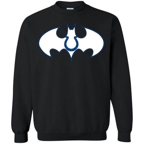 We Are The Indianapolis Colts Batman Nfl Mashup Crewneck Pullover Sweatshirt Black / S Crewneck Pullover Sweatshirt - parenttees