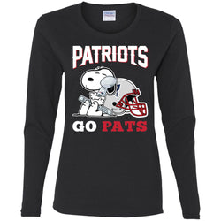 Go Pats - New England Patriots Super Bowl 2019 Snoopy Football Nfl Women Long Sleeve Shirt