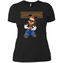 Louis Vuitton Mickey Mouse Cartoon T-shirt Women Cotton T-Shirt Women Cotton T-Shirt - parenttees
