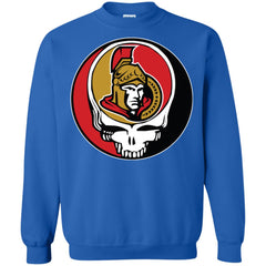 Ottawa Senators Grateful Dead Steal Your Face Hockey Nhl Shirts Crewneck Pullover Sweatshirt Crewneck Pullover Sweatshirt - parenttees