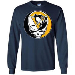 Pittsburgh Penguins Grateful Dead Steal Your Face Hockey Nhl Shirts Men Long Sleeve Shirt