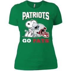 Go Pats - New England Patriots Super Bowl 2019 Snoopy Football Nfl Women Cotton T-Shirt Women Cotton T-Shirt - parenttees