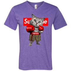 Supreme Boxing Cat Best Funny T-shirt Men V-Neck T-Shirt Men V-Neck T-Shirt - parenttees