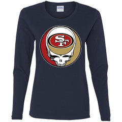 San Francisco 49ers Grateful Dead Steal Your Face Football Nfl Shirts Women Long Sleeve Shirt Women Long Sleeve Shirt - parenttees