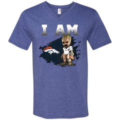 Nfl Denver Broncos I Am Groot T-shirt Men V-Neck T-Shirt Men V-Neck T-Shirt - parenttees