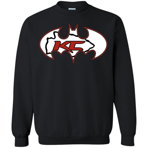 We Are The Kansas City Chiefs Batman Nfl Mashup Crewneck Pullover Sweatshirt Black / S Crewneck Pullover Sweatshirt - parenttees