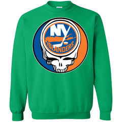 New York Islanders Grateful Dead Steal Your Face Hockey Nhl Shirts Crewneck Pullover Sweatshirt Crewneck Pullover Sweatshirt - parenttees